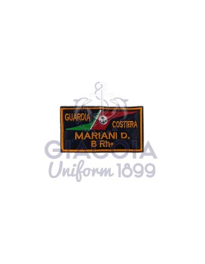 Patch Nominativa per Giubbotto Guardia Costiera 9x5cm