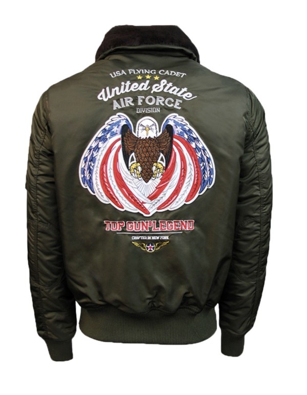 GIUBBINO BOMBER TOP GUN AIR FORCE C/PELLICCIA...