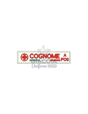 Patch Targhetta Nominativa Con Gruppo Sanguino Croce Rossa Italiana