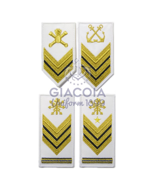 Gradi Ricamati Sottufficiali Marina Militare Per G.u.e. (coppia)