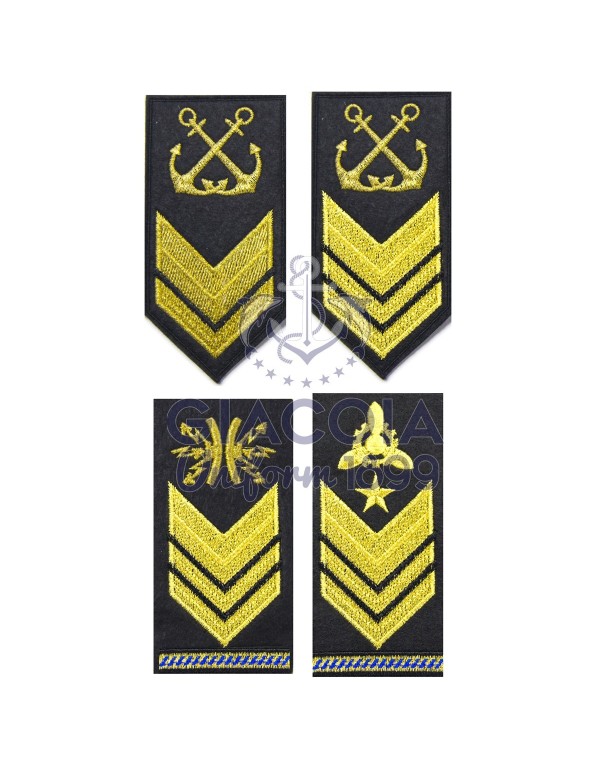 Gradi Ricamati Sottufficiali Marina Militare Per Ordinaria Invernale (coppia)